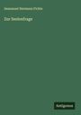 Immanuel Hermann Fichte: Zur Seelenfrage, Buch