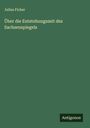 Julius Ficker: Über die Entstehungszeit des Sachsenspiegels, Buch