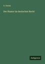 O. Gierke: Der Humor im deutschen Recht, Buch