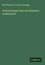 Karl Theodor Von Inama-Sternegg: Untersuchungen über das Hofsystem im Mittelalter, Buch
