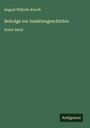 August Wilhelm Knoch: Beiträge zur Insektengeschichte, Buch