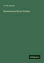 J. C. M. Laurent: Neutestamentliche Studien, Buch
