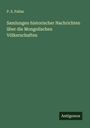 P. S. Pallas: Samlungen historischer Nachrichten über die Mongolischen Völkerschaften, Buch