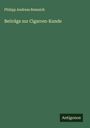 Philipp Andreas Remnich: Beiträge zur Cigarren-Kunde, Buch