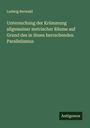 Ludwig Berwald: Untersuchung der Krümmung allgemeiner metrischer Räume auf Grund des in ihnen herrschenden Parallelismus, Buch