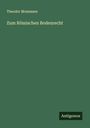 Theodor Mommsen: Zum Römischen Bodenrecht, Buch