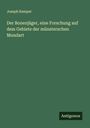 Joseph Kemper: Der Bonenjäger, eine Forschung auf dem Gebiete der münsterschen Mundart, Buch