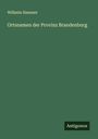 Wilhelm Hammer: Ortsnamen der Provinz Brandenburg, Buch