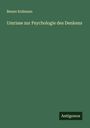 Benno Erdmann: Umrisse zur Psychologie des Denkens, Buch