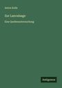 Anton Kolls: Zur Lanvalsage, Buch