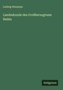 Ludwig Neumann: Landeskunde des Großherzogtums Baden, Buch