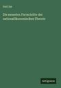 Emil Sax: Die neuesten Fortschritte der nationalökonomischen Theorie, Buch