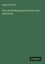 Sigmund Schilder: Über die Bedeutung des Genies in der Geschichte, Buch