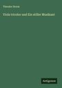 Theodor Storm: Viola tricolor und Ein stiller Musikant, Buch