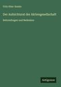 Fritz Stier-Somlo: Der Aufsichtsrat der Aktiengesellschaft, Buch