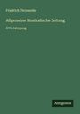 Friedrich Chrysander: Allgemeine Musikalische Zeitung, Buch