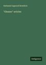 Nathaniel Ingersoll Bowditch: "Gleaner" articles, Buch