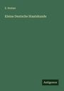 E. Stutzer: Kleine Deutsche Staatskunde, Buch
