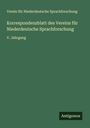 Verein für Niederdeutsche Sprachforschung: Korrespondenzblatt des Vereins für Niederdeutsche Sprachforschung, Buch