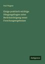 Paul Wagner: Einige praktisch wichtige Düngungsfragen unter Berücksichtigung neuer Forschungsergebnisse, Buch