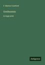 F. Marion Crawford: Greifenstein, Buch