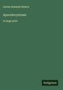 Lucius Annaeus Seneca: Apocolocyntosis, Buch