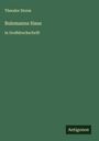 Theodor Storm: Bulemanns Haus, Buch