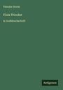 Theodor Storm: Viola Tricolor, Buch