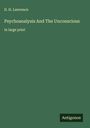 D. H. Lawrence: Psychoanalysis And The Unconscious, Buch