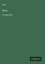 Plato: Meno, Buch
