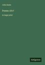 John Keats: Poems 1817, Buch