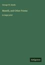George W. Sands: Mazelli, and Other Poems, Buch