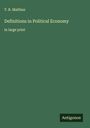T. R. Malthus: Definitions in Political Economy, Buch