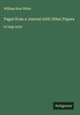 William Hale White: Pages from a Journal with Other Papers, Buch