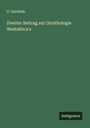G. Hartlaub: Zweiter Beitrag zur Ornithologie Westafrica's, Buch