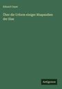 Eduard Cauer: Über die Urform einiger Rhapsodien der Ilias, Buch