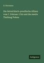 H. Herrmann: Die östreichisch-preußische Allianz vom 7. Februar 1792 und die zweite Theilung Polens, Buch
