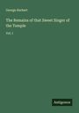George Herbert: The Remains of that Sweet Singer of the Temple, Buch