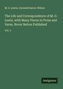 M. G. Lewis: The Life and Correspondence of M. G. Lewis, with Many Pieces in Prose and Verse, Never Before Published, Buch