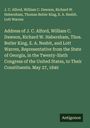 J. C. Alford: Address of J. C. Alford, William C. Dawson, Richard W. Habersham, Thos. Butler King, E. A. Nesbit, and Lott Warren, Representative from the State of Georgia, in the Twenty-Sixth Congress of the United States, to Their Constituents. May 27, 1840, Buch