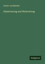 Gustav von Rümelin: Dienstvertrag und Werkvertrag, Buch