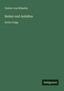 Gustav von Rümelin: Reden und Aufsätze, Buch
