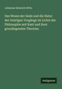 Johannes Heinrich Witte: Das Wesen der Seele und die Natur der Geistigen Vorgänge im Lichte der Philosophie seit Kant und ihrer grundlegenden Theorien, Buch