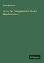 Franz Reuleaux: Abriss der Festigkeitslehre für den Maschinenbau, Buch