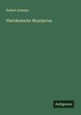 Hubert Grimme: Plattdeutsche Mundarten, Buch