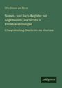 Otto Henne Am Rhyn: Namen- und Sach-Register zur Allgemeinen Geschichte in Einzeldarstellungen, Buch