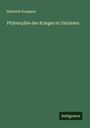 Heinrich Gomperz: Philosophie des Krieges in Umrissen, Buch