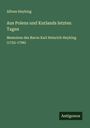 Alfons Heyking: Aus Polens und Kurlands letzten Tagen, Buch