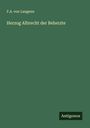 F. A. von Langenn: Herzog Albrecht der Beherzte, Buch