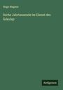 Hugo Magnus: Sechs Jahrtausende im Dienst des Äskulap, Buch